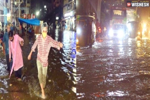 Heavy Rains Lash Hyderabad: Low Lying Regions Flooded