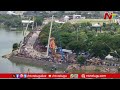 khairatabad ganesh nimajjanam at ntr marg drone visuals ntv telugu