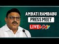 ambati rambabu press meet live l ntv live