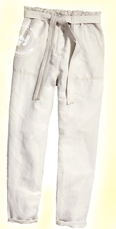 H M linen blend pants