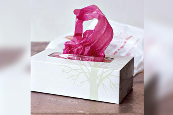 tissue box organizing tricks