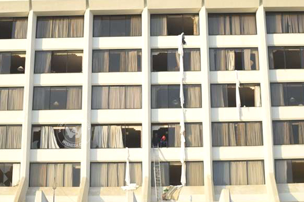 Karachi Regent Plaza Hotel Fire Accident Photos