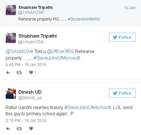 Rahul Gandhi tweets
