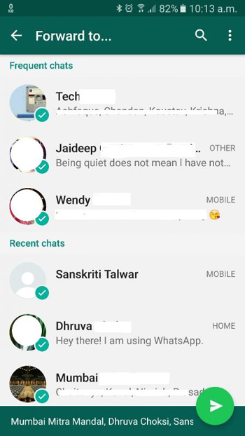 WhatsApp new Sharing Update