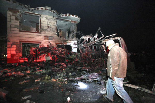 Car Bomb Explosion in Petrol Station in Iraq Photos