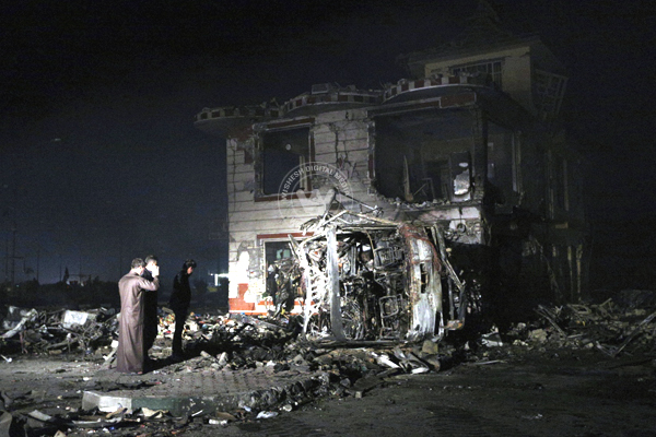 Car Bomb Explosion in Petrol Station in Iraq Photos