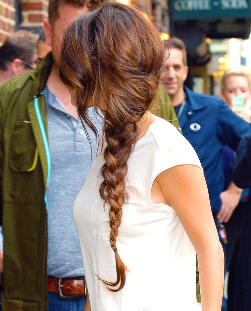 Side messy braids