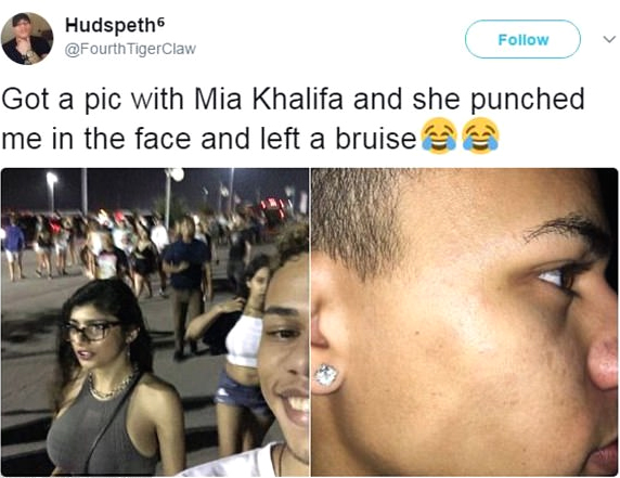 Mia Khalifa Punches Man