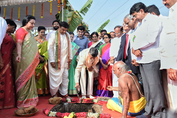 Basavatarakam Cancer Hospital Foundation Stone