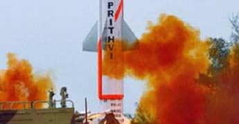 Prithivi-2 missile, launch, Chandipur 