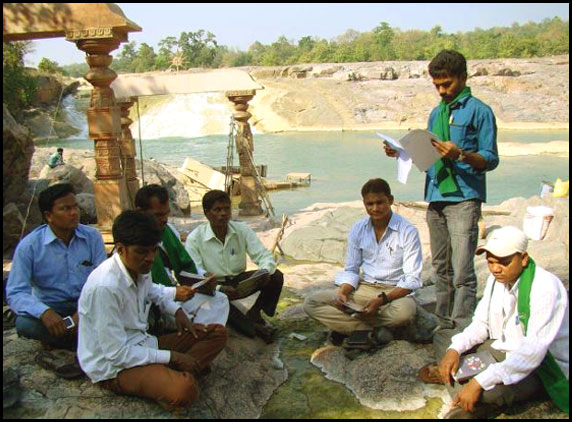 Adivasis opposing shooting at Kuntala Waterfalls