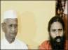 Jantar Mantar, anti-corruption, anna hazare team upset with ramdev baba, Ramdev baba