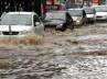 water logging in Hyderabad, heavy downpour, 8 killed due to rains in hyd, Water logging