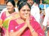 YS Vijayamma, statehood issue, vijayamma leaves for sircilla, Lotus