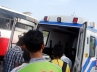 Accedents in India, Ambulance Accedent, body slips out of moving ambulance, Ambulance