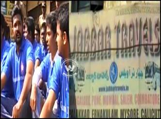 Students Protest At Jabbar Travels Office