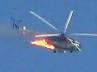 , Military helicopter, syrian rebels bring down a helicopter, Syrian