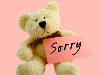 Saying sorry