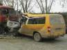 school van, overturned, 15 kids injured after school van accident, Hot water