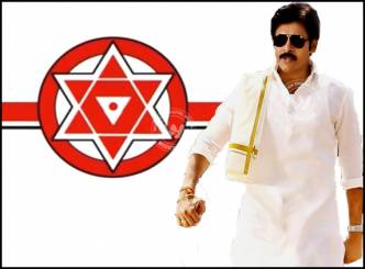 A view on Pawan Kalyan Party&#039;s flag and Song