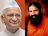 protest against Lokpal Bill, Black money issue, anna ramdev baba to take out joint rally in june, Ramdev baba