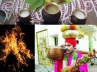 Sankranthi festival, gangireddulavadu, bhogi mantalu on visakhapatnam beech people celebrate sankranthi, Pongal