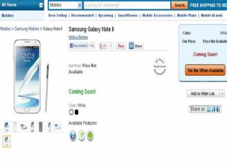 Samsung Galaxy Note 2 pre-order is a technical glitch?