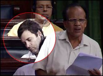Congress defends Rahul&#039;s dozing