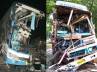 tourist bus accident, accidents in Hyderabad, 25 injured in bus lorry head on collision, Lorry