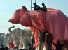 Cover the statues, UP elections, process of concealing statues of elephant and maya begins in up, Elephants