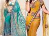 , , colindian party wear fancy sareelection, Stylish saree blouse style