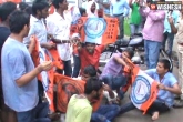 fee reduction, protest, abvp and tgvp protest in nalgonda, Abvp