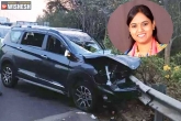 Lasya Nanditha death visuals, Sayanna daughter, brs mla lasya nanditha passed away in a car crash, Car