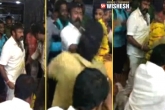 Balayya in Nandyal by election campaign, Balayya unruly behavior in Nandyal, actor politician balakrishna slaps tdp man in nandyal, Hindupur