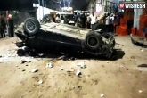 Bharat Nagar Flyover latest, Bharat Nagar Flyover accident news, one dead after car rams off bharat nagar flyover, Car accident
