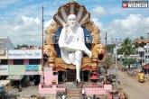 new look, biggest statue, biggest sai baba statue installed in machilipatnam, Saibaba