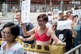breast protest, Bra protest in Hongkong, bra protest in hongkong, Ngk