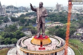 Ambedkar idol, Ambedkar idol, cm kcr unveils 125 feet br ambedkar statue, Feet