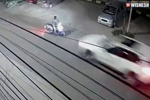 Over Speeding Car Hits GHMC Employee in Hyderabad