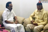DMK, MK Stalin, chandra babu meets karunanidhi in chennai, Mk stalin