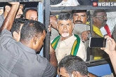 Amaravati bus tour, Amaravati protests, chandra babu naidu detained in vijayawada, Ijayawada