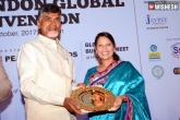 Nara Bhuvaneswari, Chandrababu Naidu, chandrababu receives prestigious golden peacock award, Nara bhuvaneswari