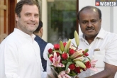 HD Kumaraswamy in New Delhi, Sonia Gandhi, congress and jds cabinet to be decided today, Oath taking