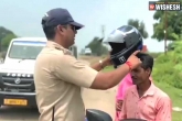 Cop helmet awareness viral video, Cop helmet awareness latest, viral video cop s trick to spread helmet awareness, Pandey
