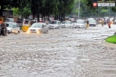 Rainfall, road, delhi gurgaon hyderabad witness heavy rainfall, Gurgaon