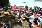 TJAC, Jana Sena, tension at dharna chowk in hyderabad, Jana sena