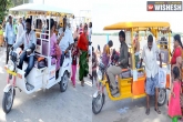 Krishna Pushkaralu, E-Rickshaw, e rickshaw service for senior citizens, Pushkaralu