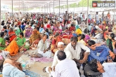 Nampally Exhibition Ground, Nampally Exhibition Ground, thousands queue for fish prasadam camp in hyderabad, Nampally