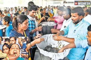Thousands Take Fish Prasadam In Hyderabad
