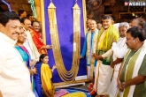 golden garland 8cr, Sahasra Nama Kasula Haram news, nri donates rs 8 cr worth garland for lord balaji, B ramalinga raju